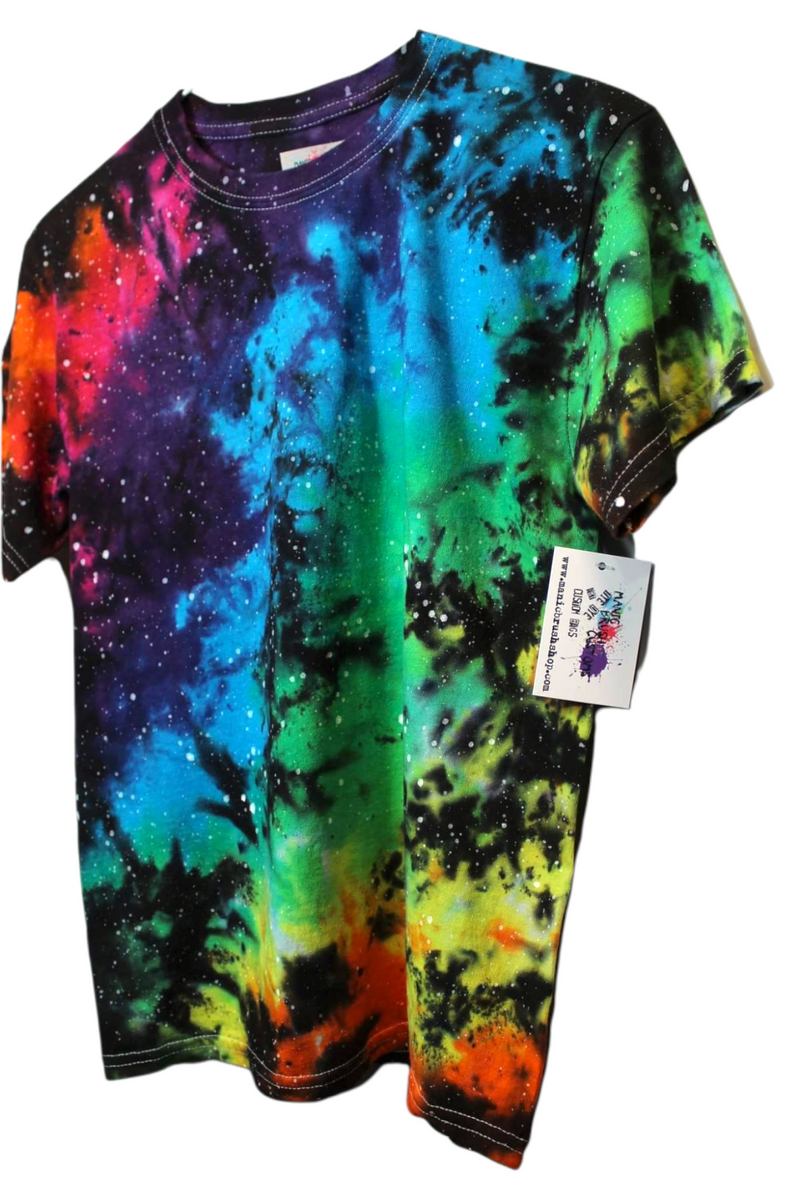 Manic Brush Customs Reverse Rainbow Galaxy Tie Dye T-Shirt Small