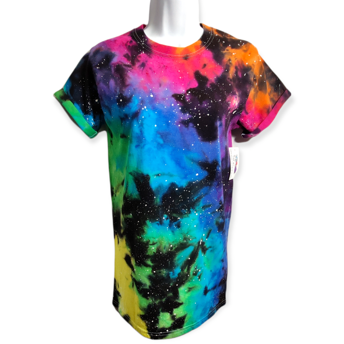 Henley Shirt in RAINBOW GALAXY Tie Dye –