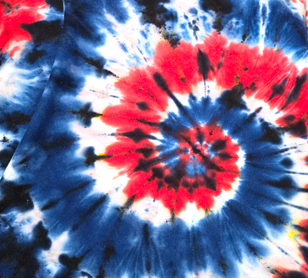 Crop Top Red, White & Blue Galaxy Tie Dye T-shirt