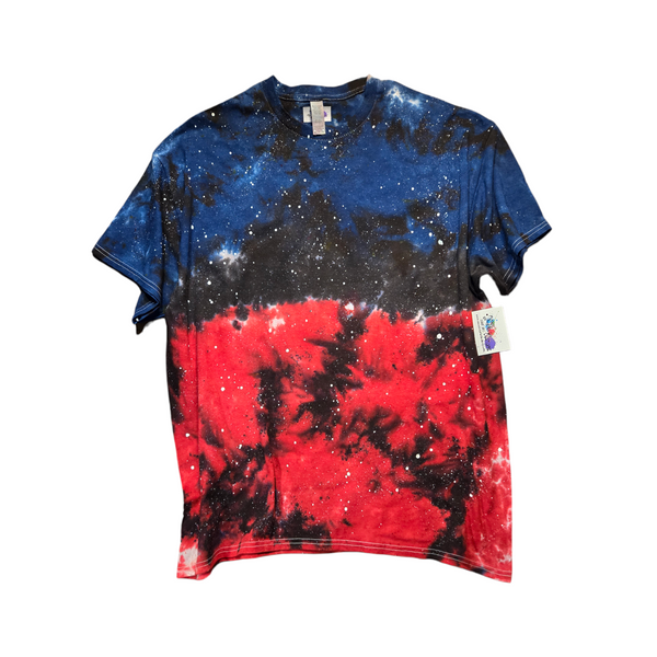 Red, White & Blue Galaxy Tie Dye T-shirt