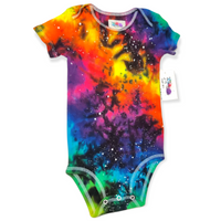 Reverse Rainbow Galaxy Tie Dye Onesie 24 Months