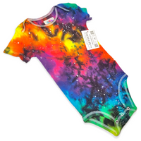 Reverse Rainbow Galaxy Tie Dye Onesie 24 Months