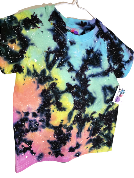 Kids Pastel Rainbow Galaxy Tie Dye T-shirt
