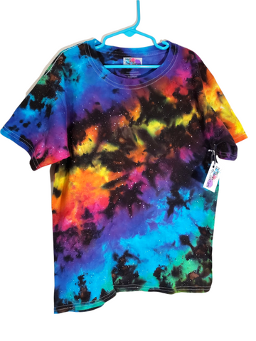 Kids Reverse Rainbow Galaxy Tie Dye T-shirt