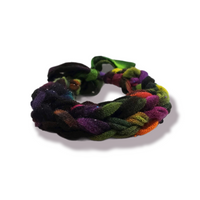 Hand Knit Rainbow Tie Dye Galaxy Bracelet