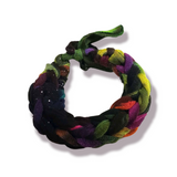 Hand Knit Rainbow Tie Dye Galaxy Bracelet