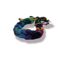 Hand Knit Rainbow Tie Dye Galaxy Bracelet