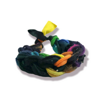 Kids Hand Knit Rainbow Tie Dye Galaxy Bracelet