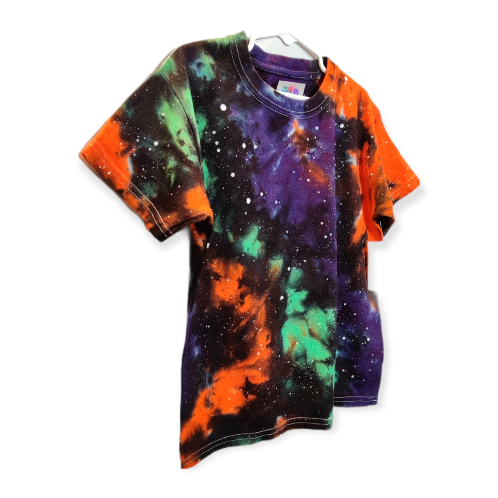 Manic Brush Customs Kids Fright Galaxy Tie Dye T-Shirt XS