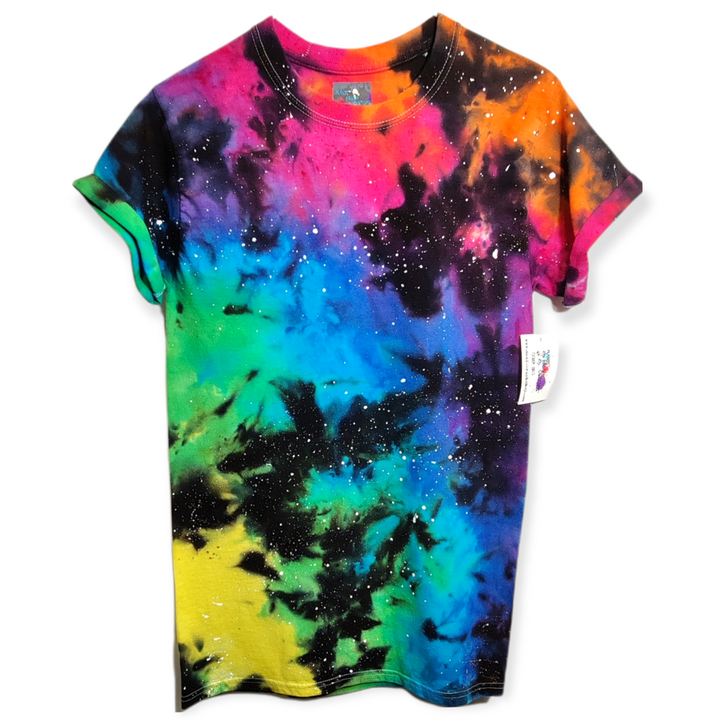 Henley Shirt in RAINBOW GALAXY Tie Dye –