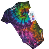 Rainbow Spiral Galaxy Tie Dye Onesie 6 Months