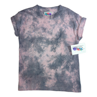 Kids Dusty Rose/Grey Tie Dye T-shirt XS