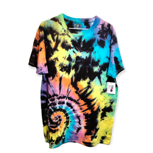 Pastel Rainbow Spiral Galaxy Tie Dye T-shirt