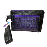 Purple Skull Large Devon wristlet