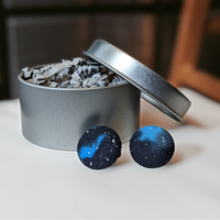 Bluu Galaxy Button Earrings